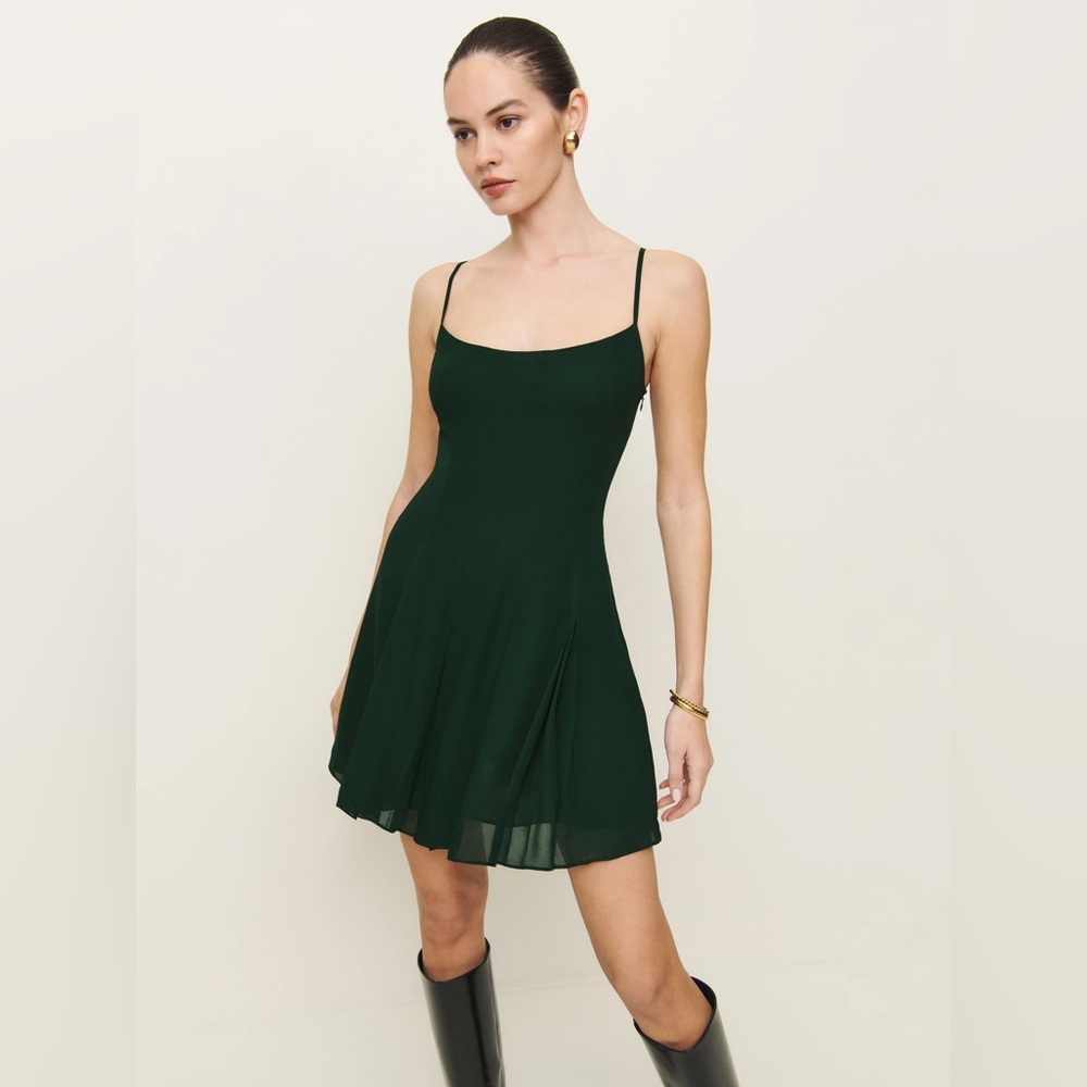Reformation Annelise Dress Green - Size 6
